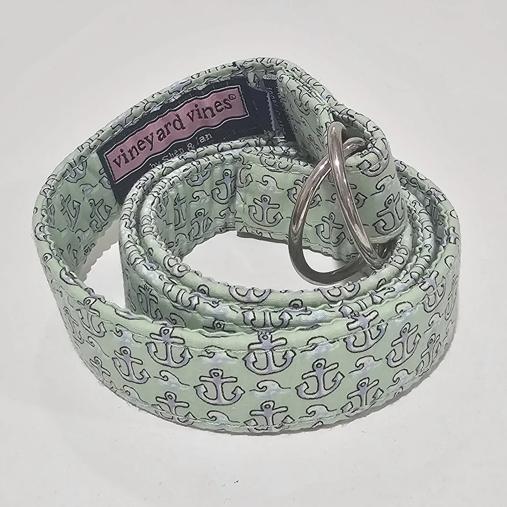 Vineyard Vines Anchor Pattern Cotton Belt Girl's Size L